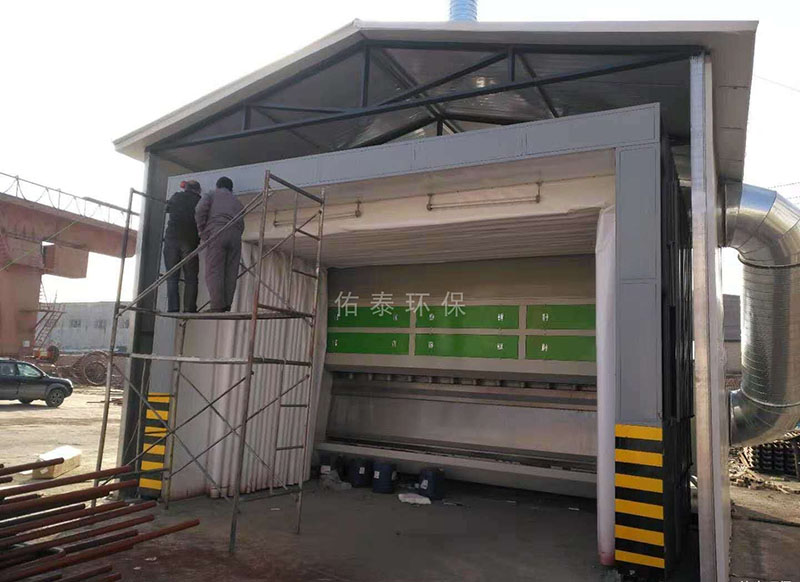 移動式伸縮噴漆房在機床行業中的應用