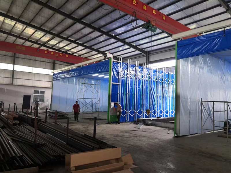 噴漆移動伸縮房可配置那些廢氣處理設備？